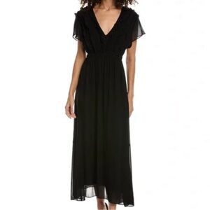 The Kooples Black Ruffle Maxi Dress - NWT